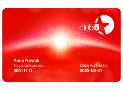 Karta członkowska Club 5* Premium 