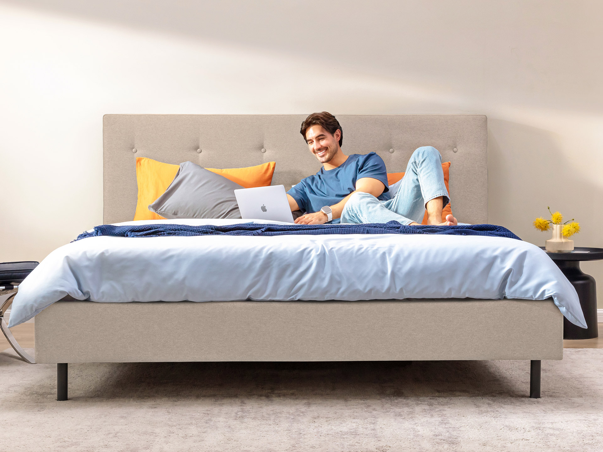 Dormeo postelový rám dolce pro classic - béžový    Dormeo klasický postelový rám Dolce Pro - Béžový 180X200