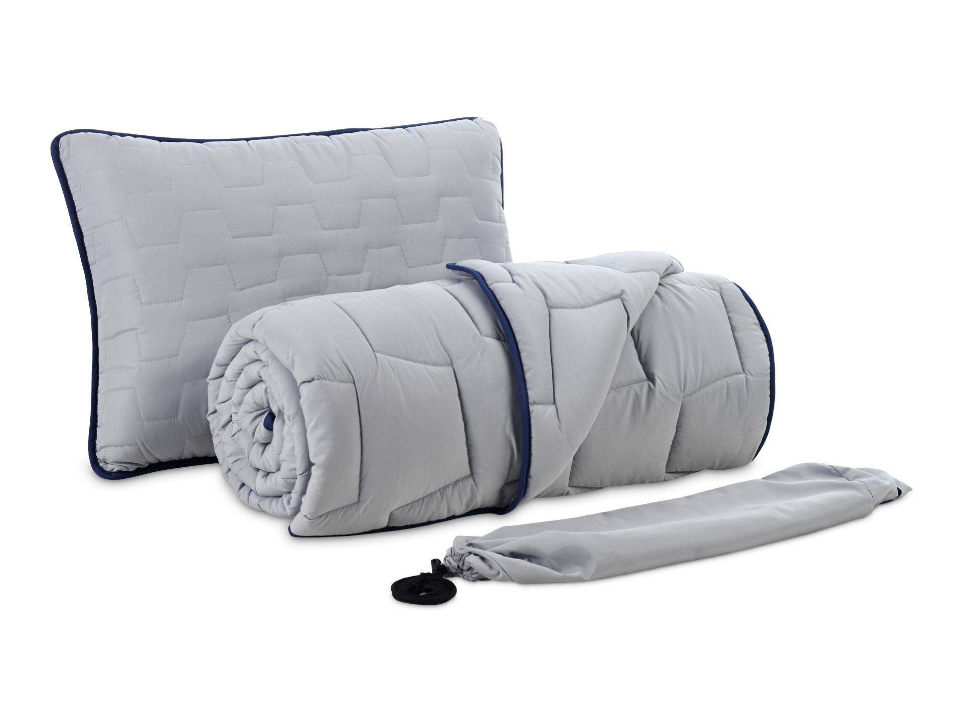 Dormeo Adaptivego sada polštář a přikrývka + brašna Šedá 200x200 cm šedá