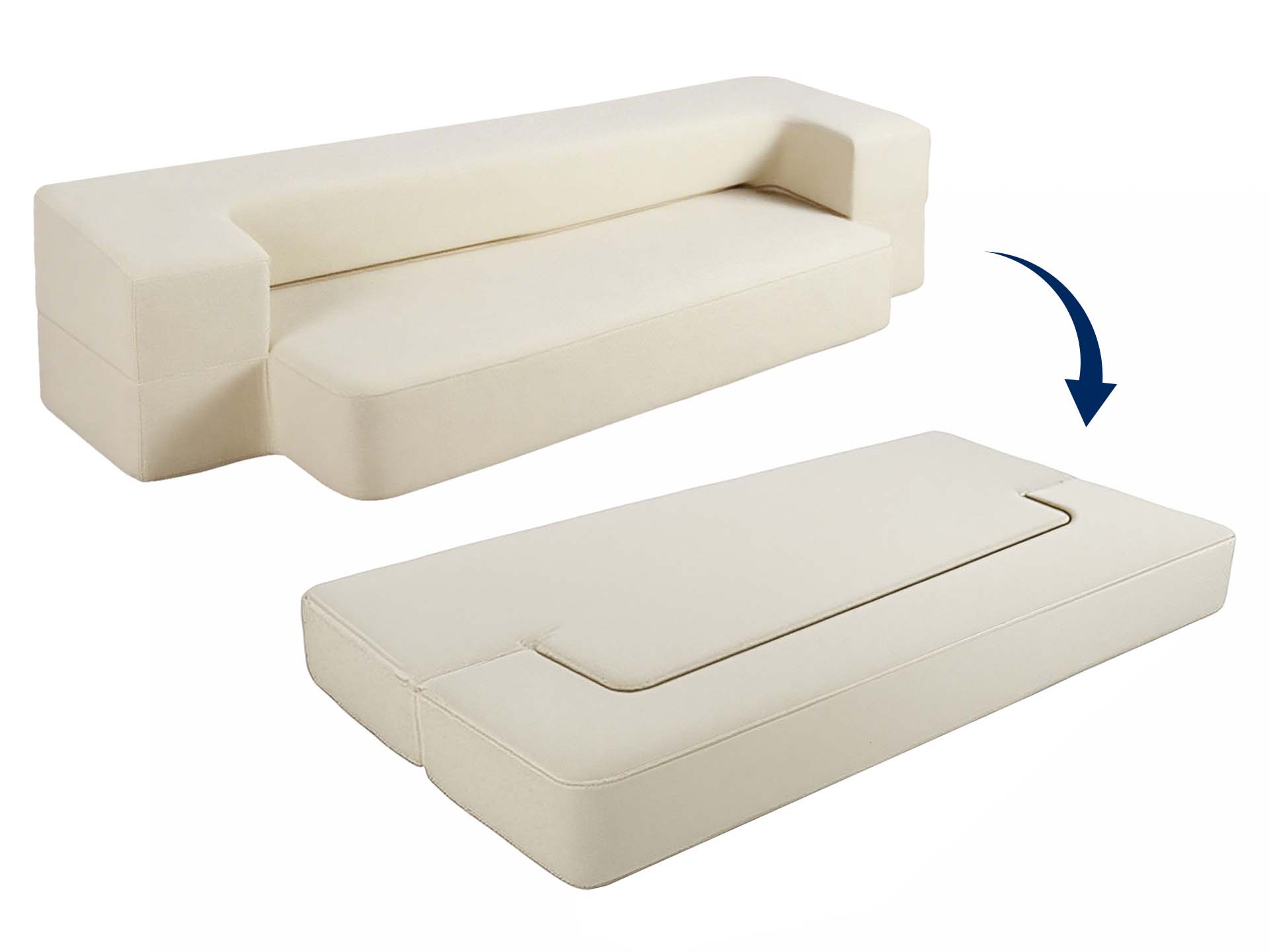 Dormeo Rozkládací Pohovka a Matrace 2v1 - béžová  krémová/béžová