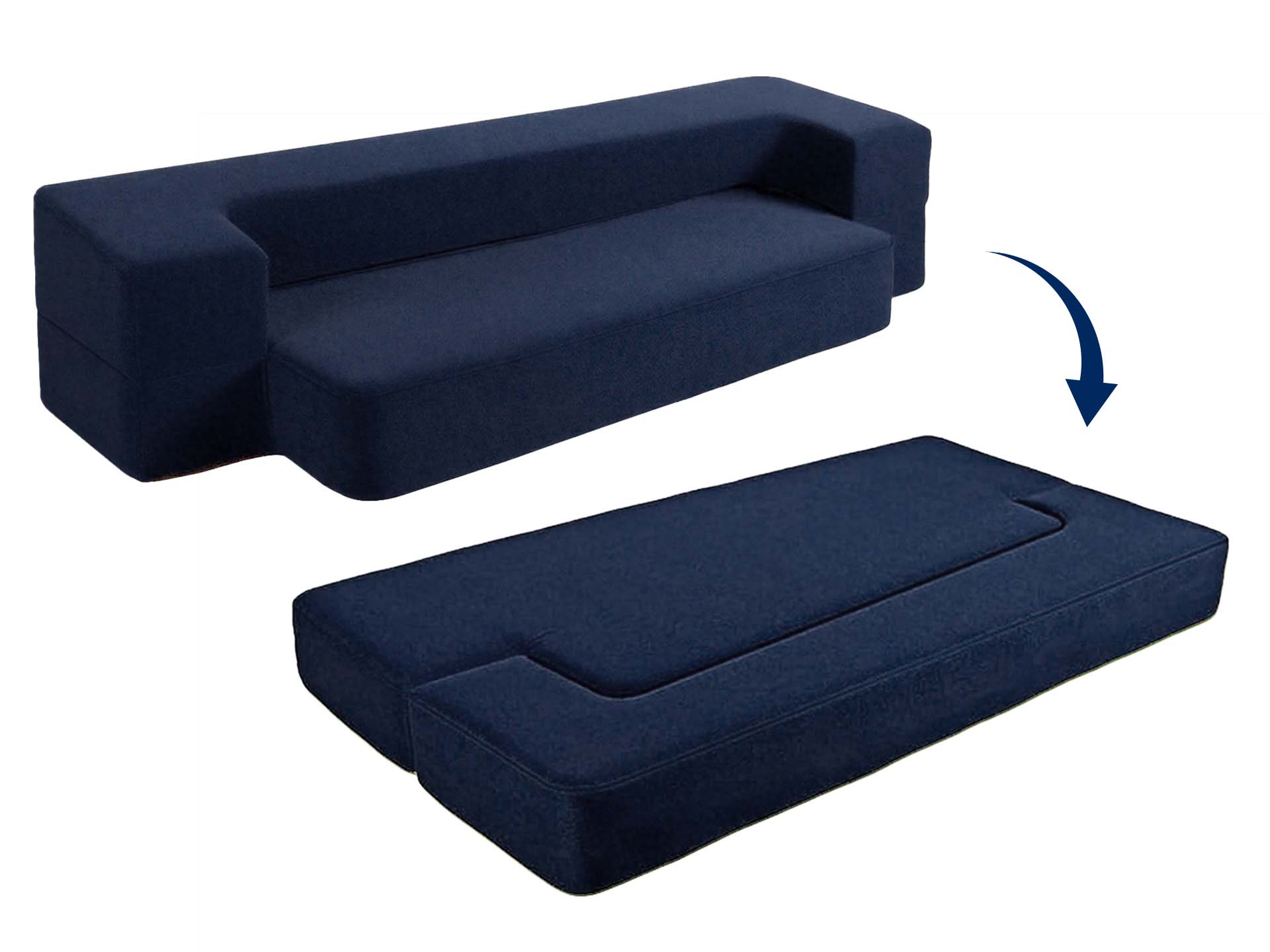 Dormeo Rozkládací Pohovka a Matrace 2v1 - tmavě modrá  námořnická modrá