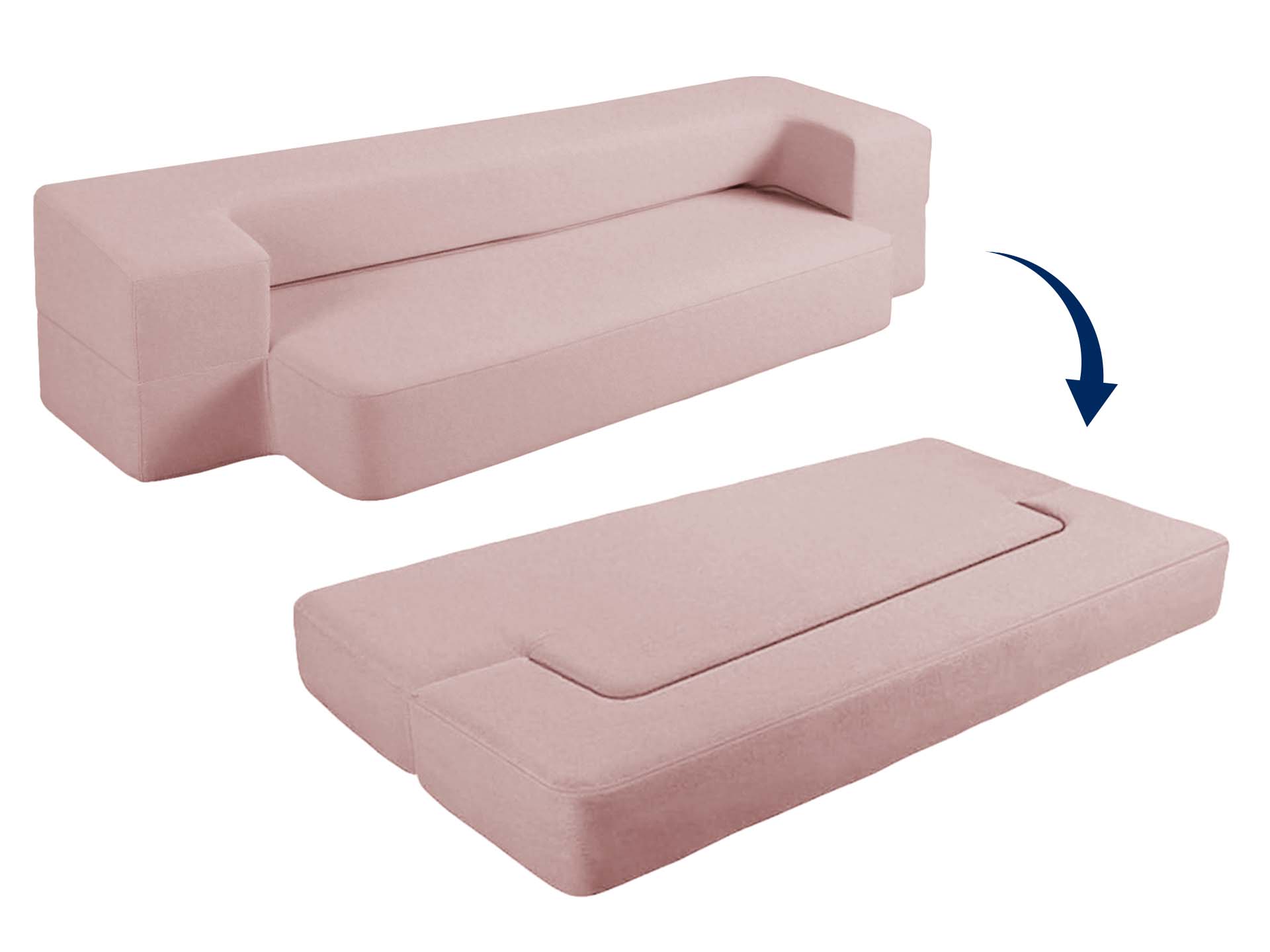 Dormeo Rozkládací Pohovka a Matrace 2v1 - růžová  růžová