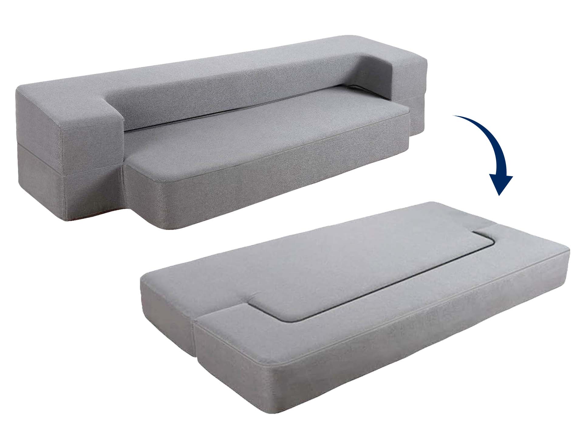 Dormeo Rozkládací Pohovka a Matrace 2v1 - světle šedá  šedá